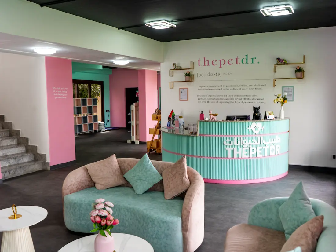 Reception area at The Pet Doctor in Sharjah